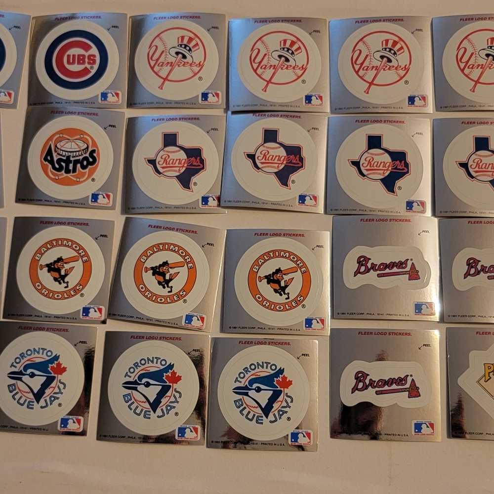 MLB Team Logo Sticker Set